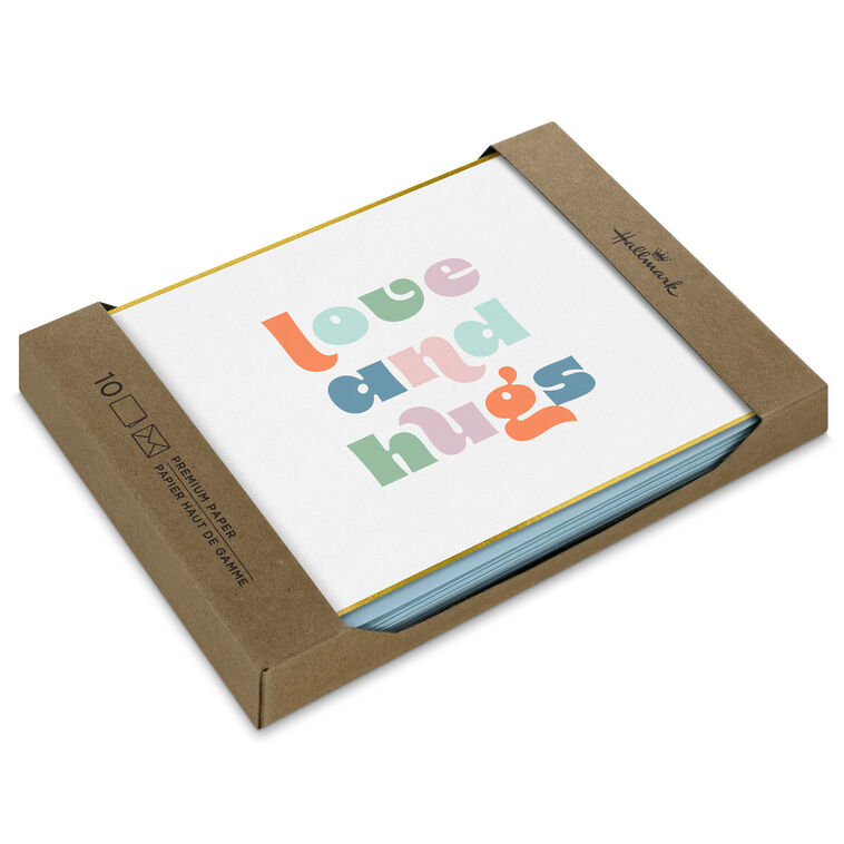 hallmark Love and Hugs Blank Notes Pack of 10