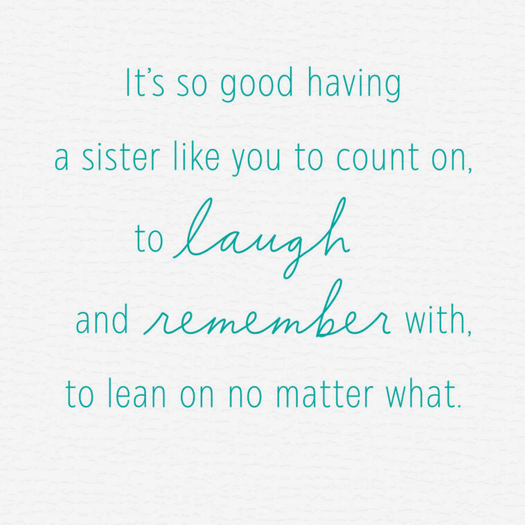 Hallmark Love Being Sisters With You Birthday Card