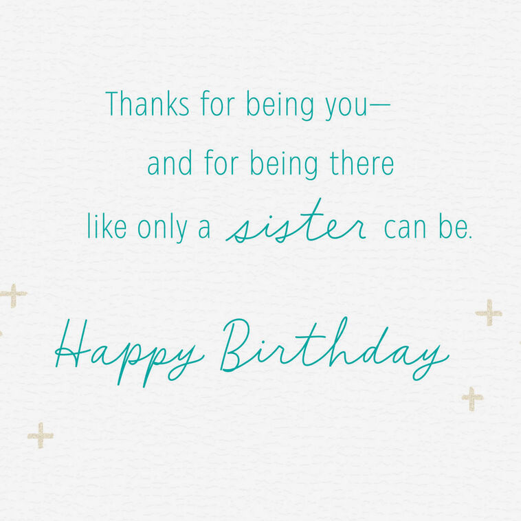 Hallmark Love Being Sisters With You Birthday Card