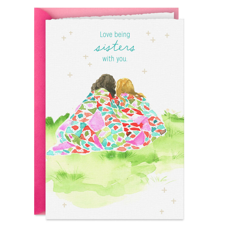 hallmark Love Being Sisters With You Birthday Card
