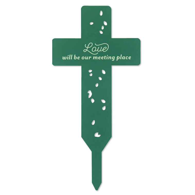 hallmark Love Cross Garden Stake 10.25"