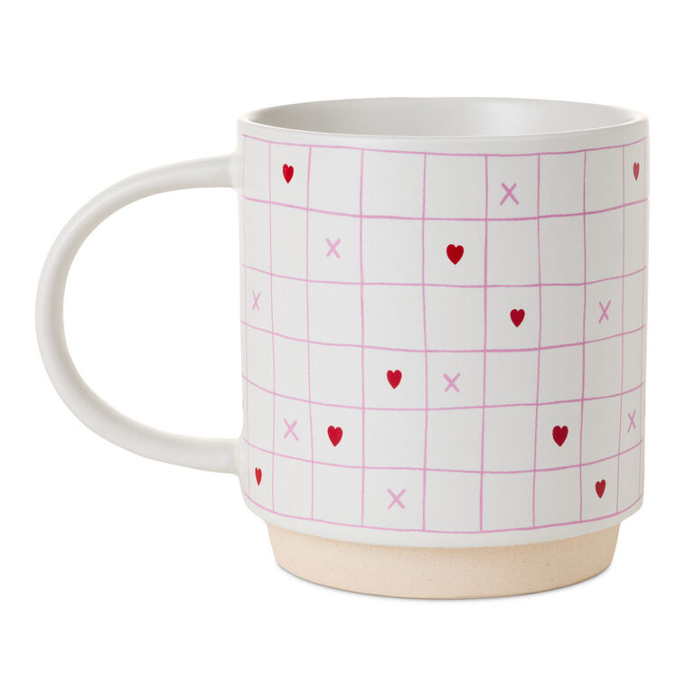 Hallmark Love Grid Pattern Mug 16 Oz