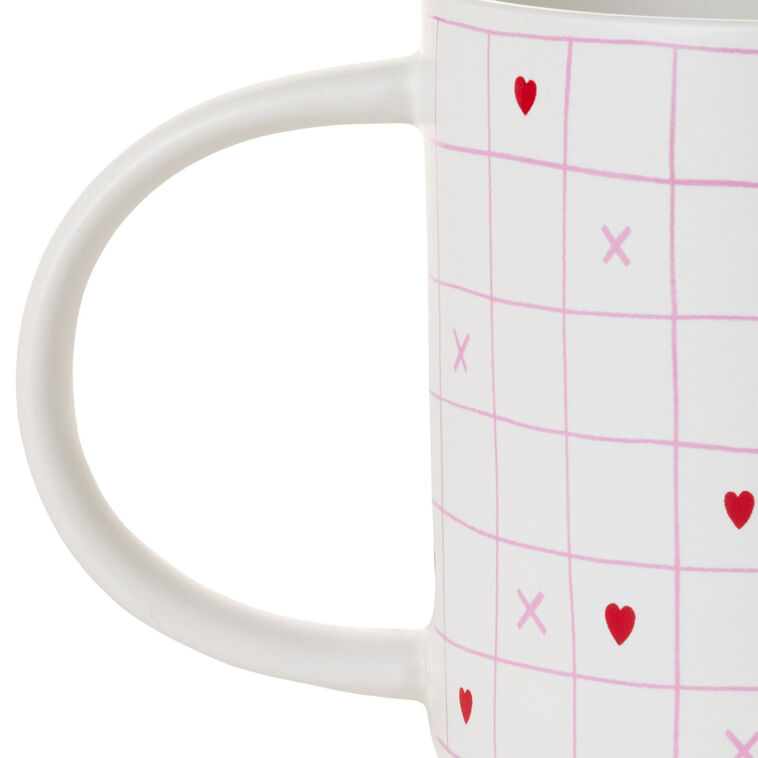 Hallmark Love Grid Pattern Mug 16 Oz