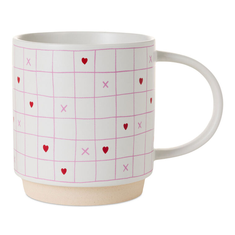 hallmark Love Grid Pattern Mug 16 oz