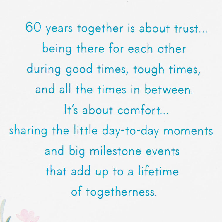Hallmark Love Is Everything 60th Anniversary Card