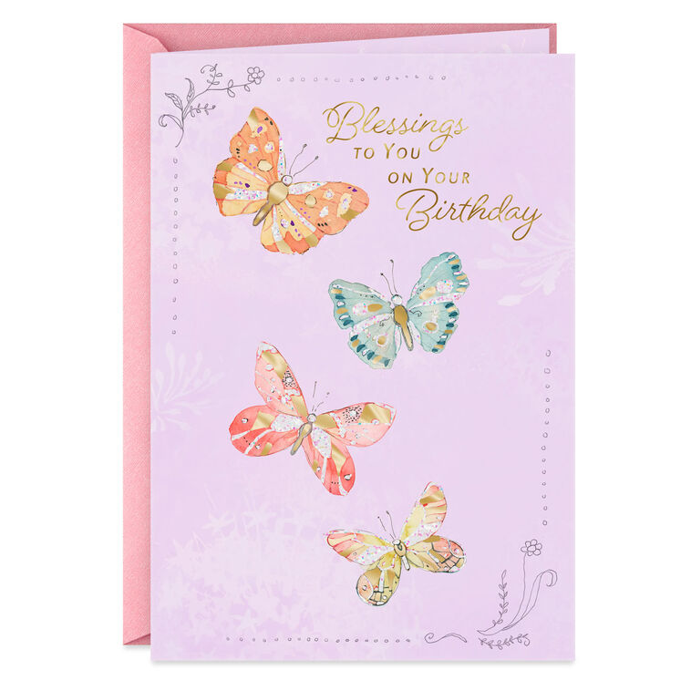 hallmark Love Joy and Blessings Birthday Card