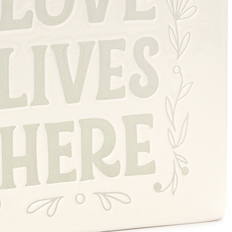 Hallmark Love Lives Here House-Shaped Vase
