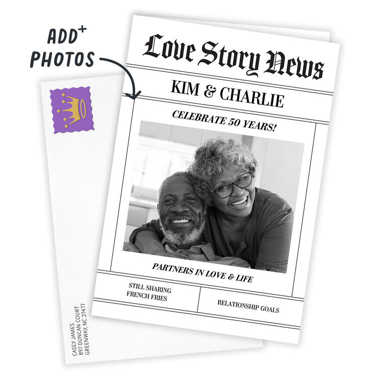 Hallmark Love Story News Custom Anniversary Card
