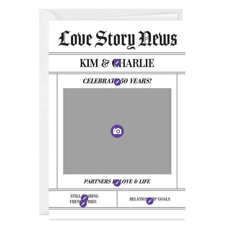 Hallmark Love Story News Custom Anniversary Card