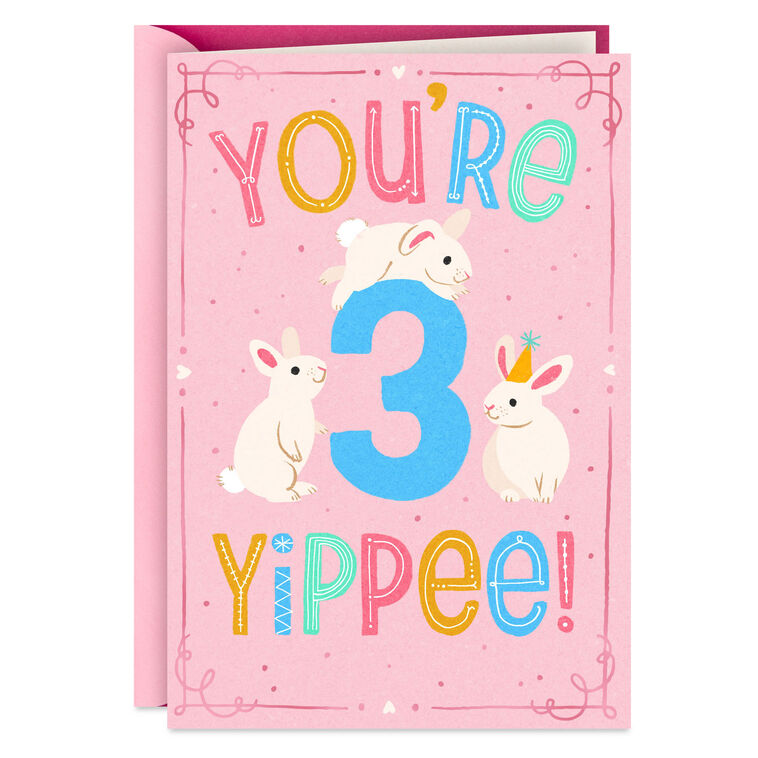 hallmark Love Watching You Grow 3rd Birthday Card
