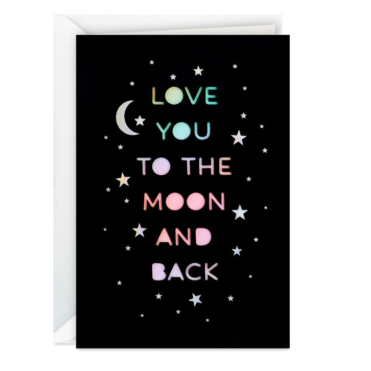 hallmark Love You to the Moon and Back Blank Card