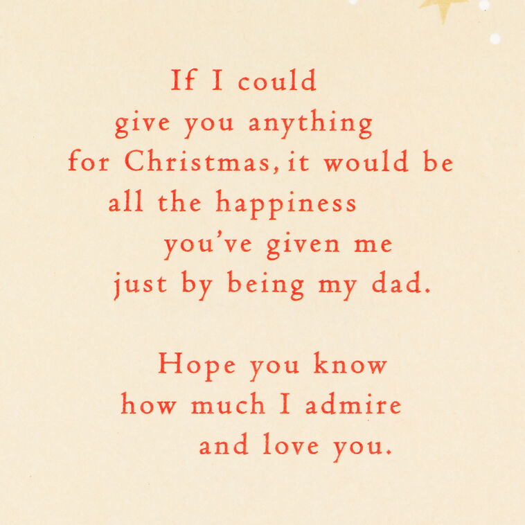 Hallmark Loved And Admired Christmas Card For Dad