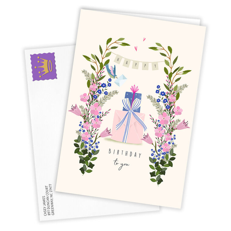 Hallmark Lovely Floral Custom Birthday Card