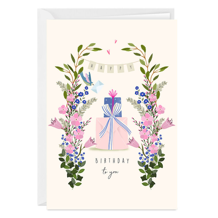 hallmark Lovely Floral Custom Birthday Card