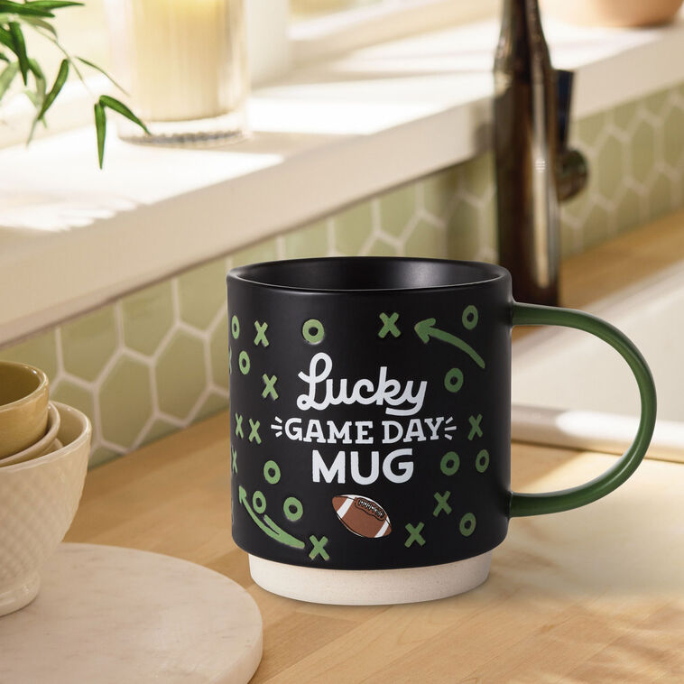 Hallmark Lucky Game Day Football Mug 16 Oz
