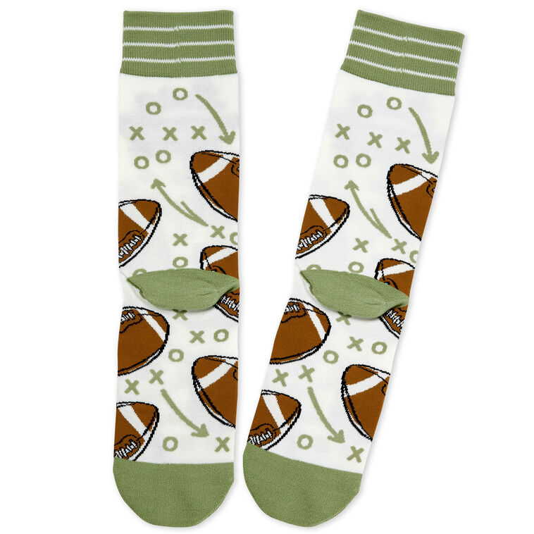 Hallmark Lucky Game Day Football Unisex Crew Socks