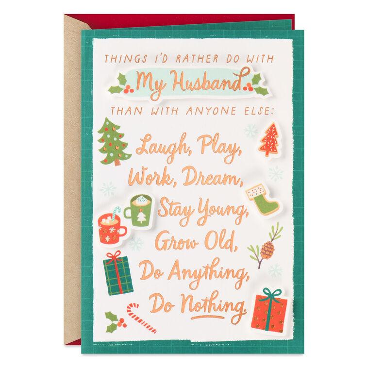 hallmark Lucky in Love Christmas Card for Husband