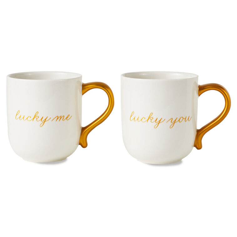 hallmark Lucky Me and Lucky You Mugs Set of 2