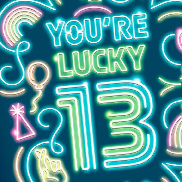 Hallmark Lucky To Know You 13th Birthday Card