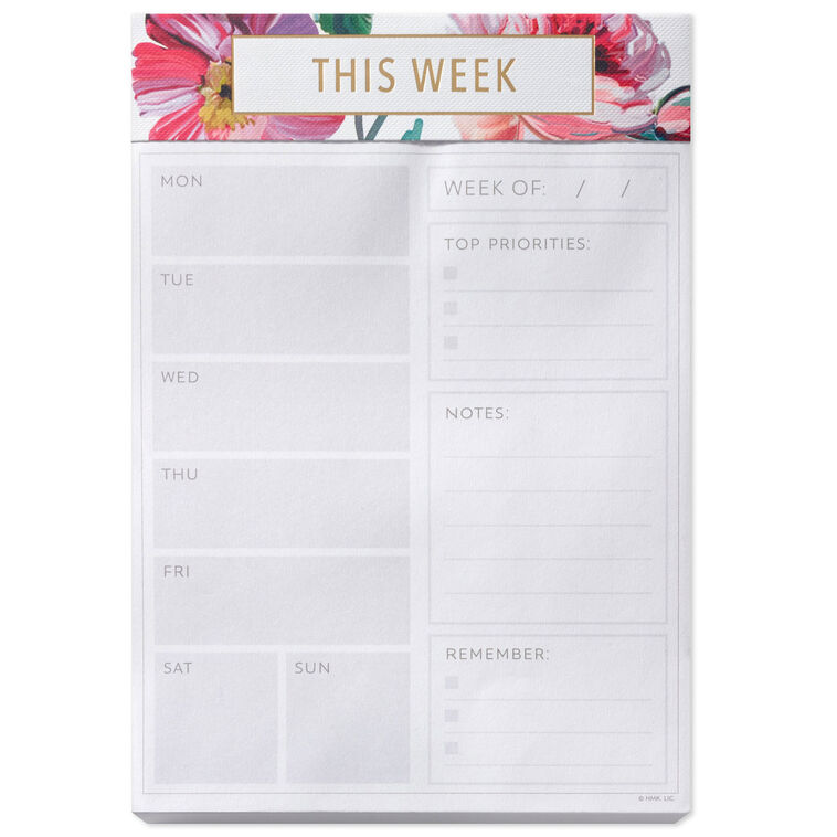 Hallmark Lush Floral Prompted Note Pad