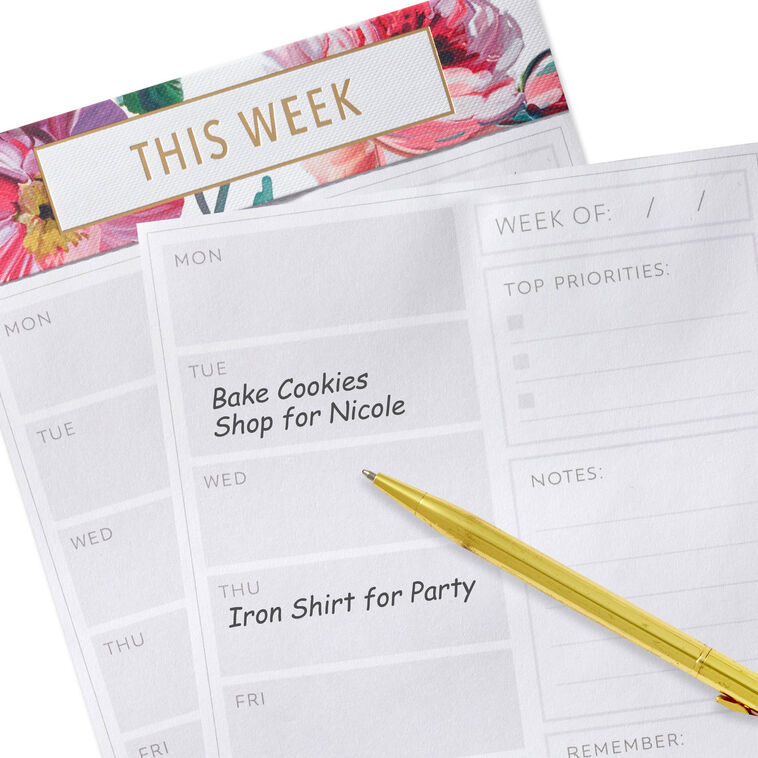 Hallmark Lush Floral Prompted Note Pad