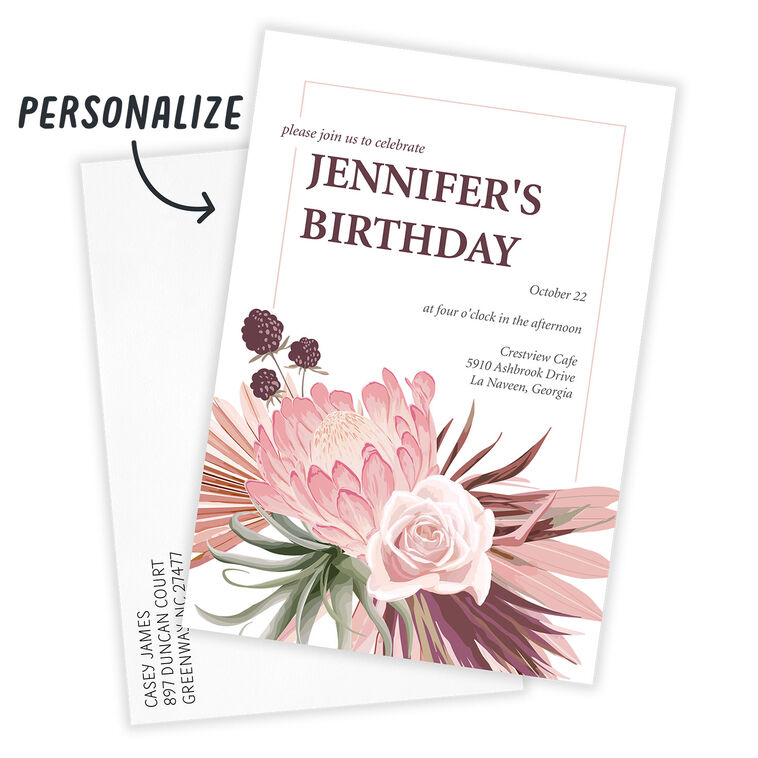 Hallmark Luxe Garden Flat Birthday Invitation
