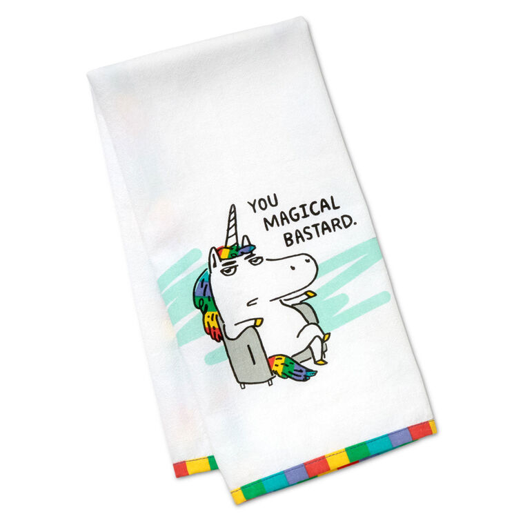 hallmark Magical Bastard Funny Tea Towel 18x26
