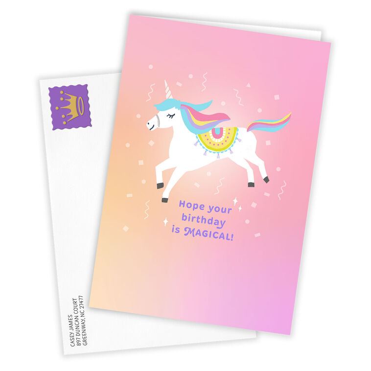 Hallmark Magical Unicorn Custom Birthday Card