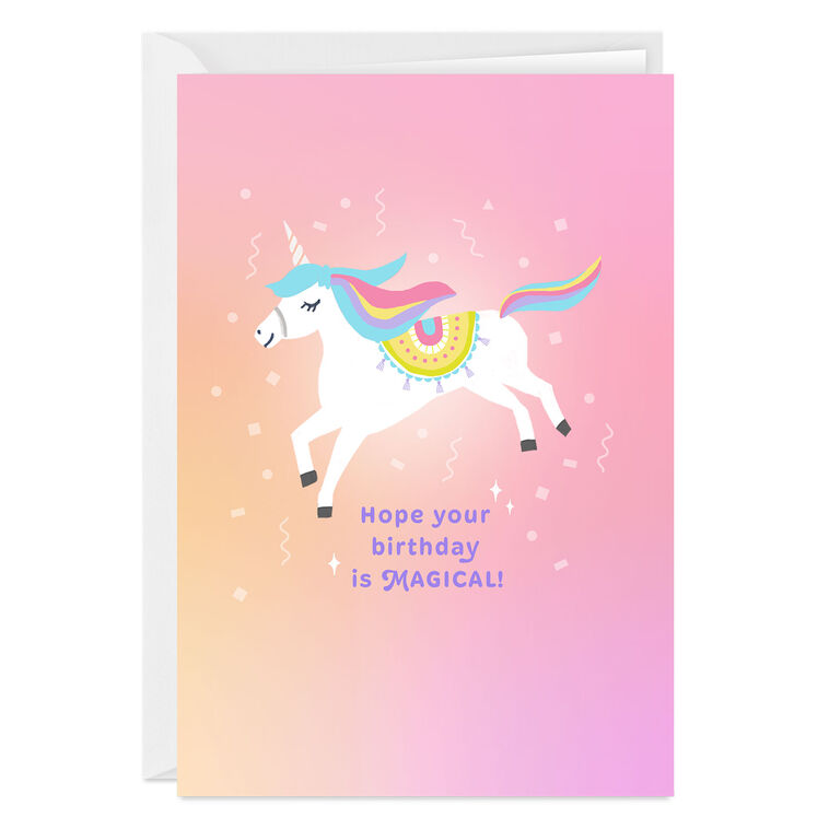hallmark Magical Unicorn Custom Birthday Card