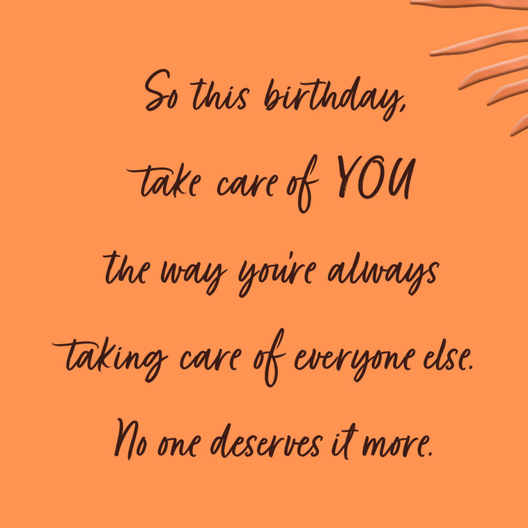 Hallmark Mama Take Care Of You Birthday Card