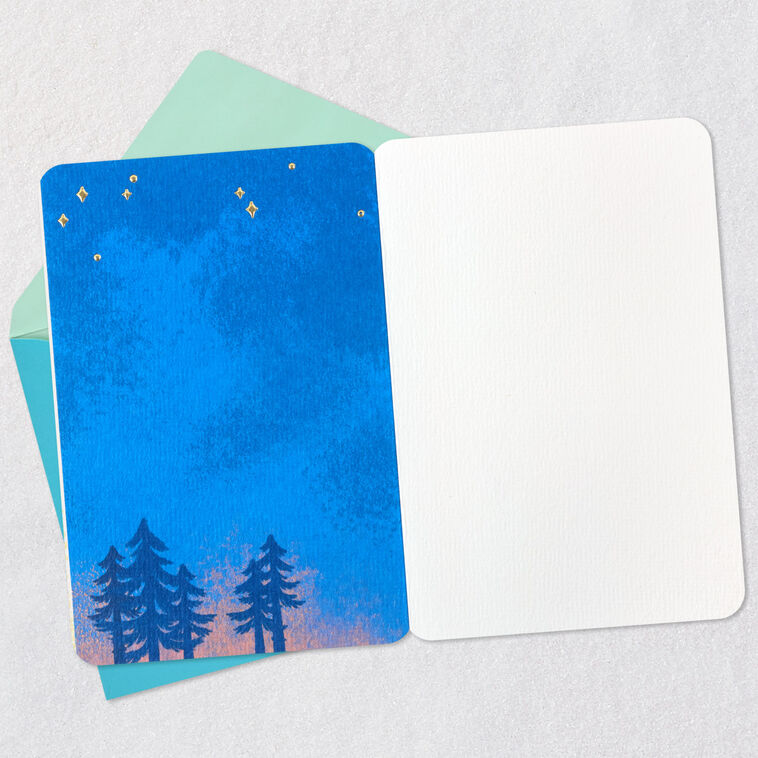 Hallmark Mason Jar Firefly Forest Scene Blank Card