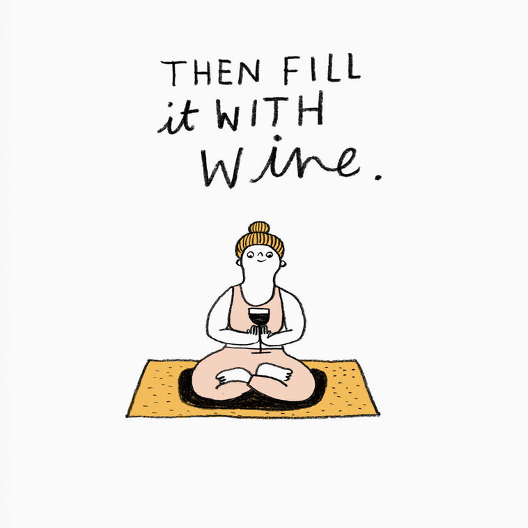 Hallmark Meditation And Wine Card