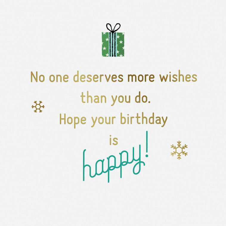 Hallmark Merry Wishes Christmas Birthday Card