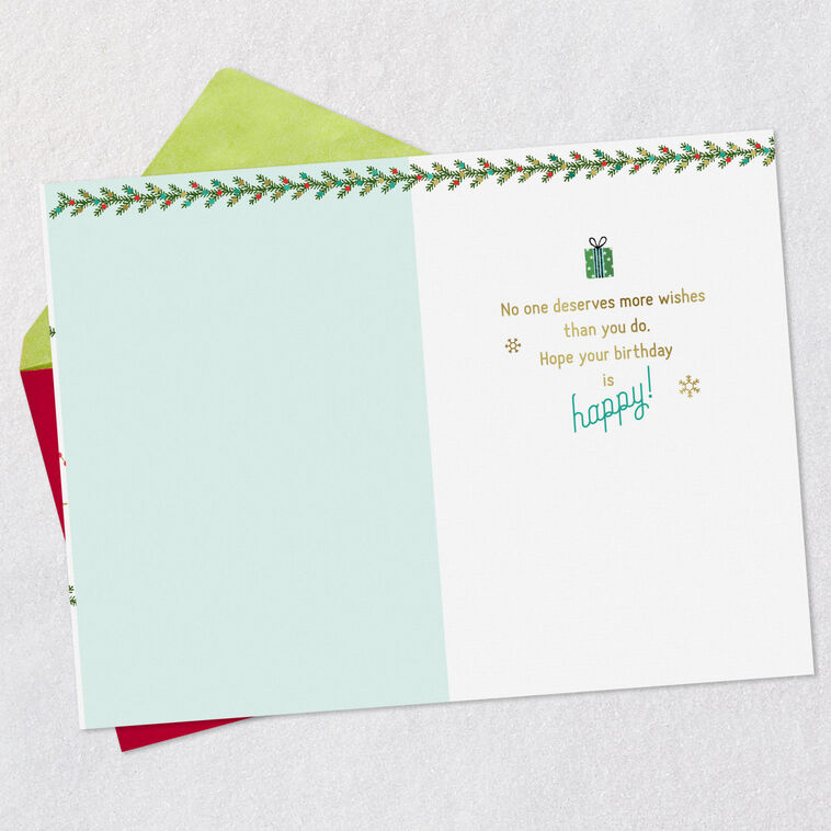Hallmark Merry Wishes Christmas Birthday Card