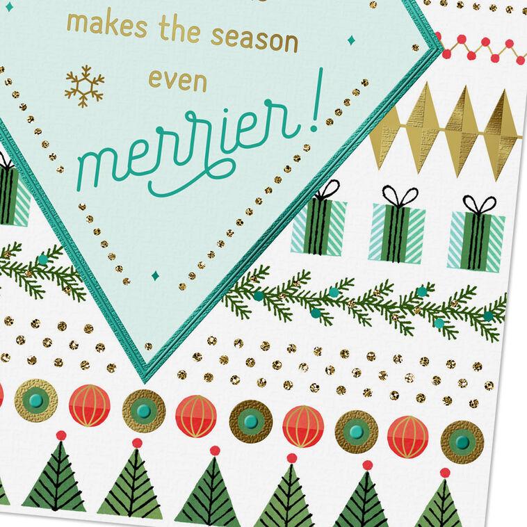 Hallmark Merry Wishes Christmas Birthday Card