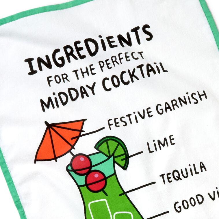 Hallmark Midday Cocktail Funny Tea Towel 18x26