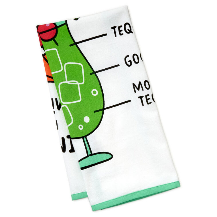 hallmark Midday Cocktail Funny Tea Towel 18x26