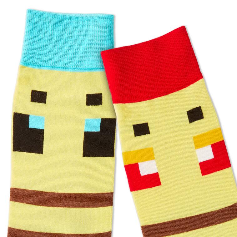 Hallmark Minecraft Bee Novelty Socks 2 Pair