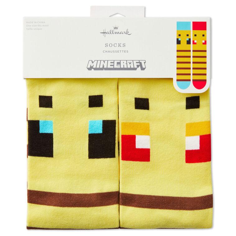 Hallmark Minecraft Bee Novelty Socks 2 Pair