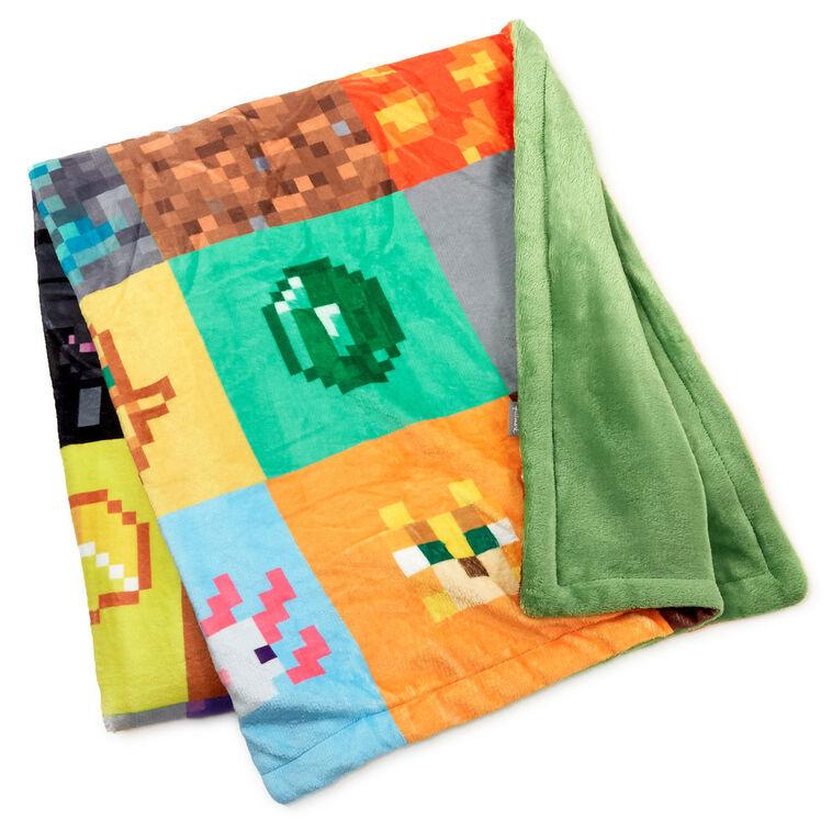 hallmark Minecraft Game Icons Throw Blanket 51x62