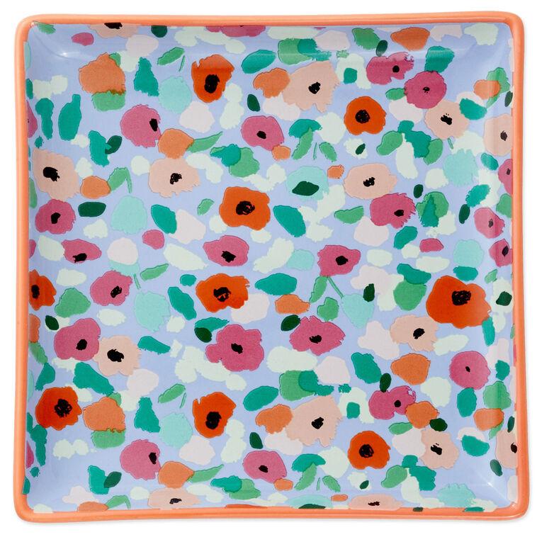 Hallmark Mini Abstract Floral Square Trinket Dish