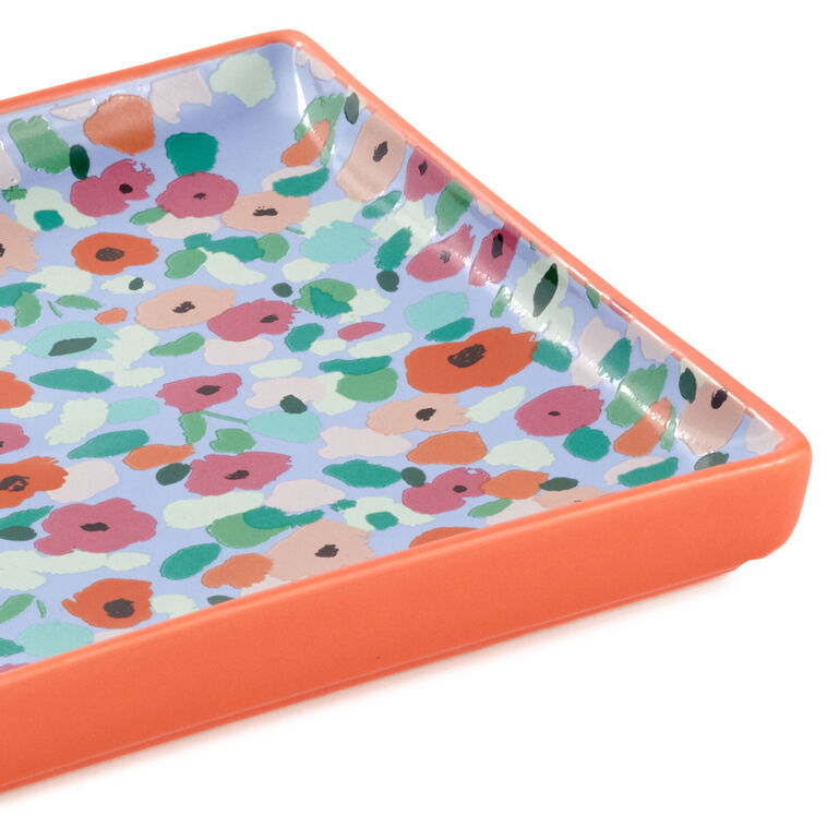 Hallmark Mini Abstract Floral Square Trinket Dish