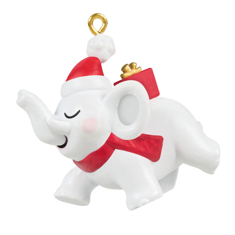hallmark Mini Festive White Elephant Ornament 1"