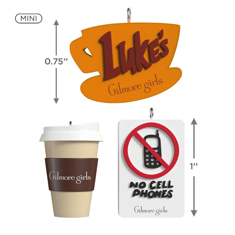 Hallmark Mini Gilmore Girls Ornaments Set Of 3