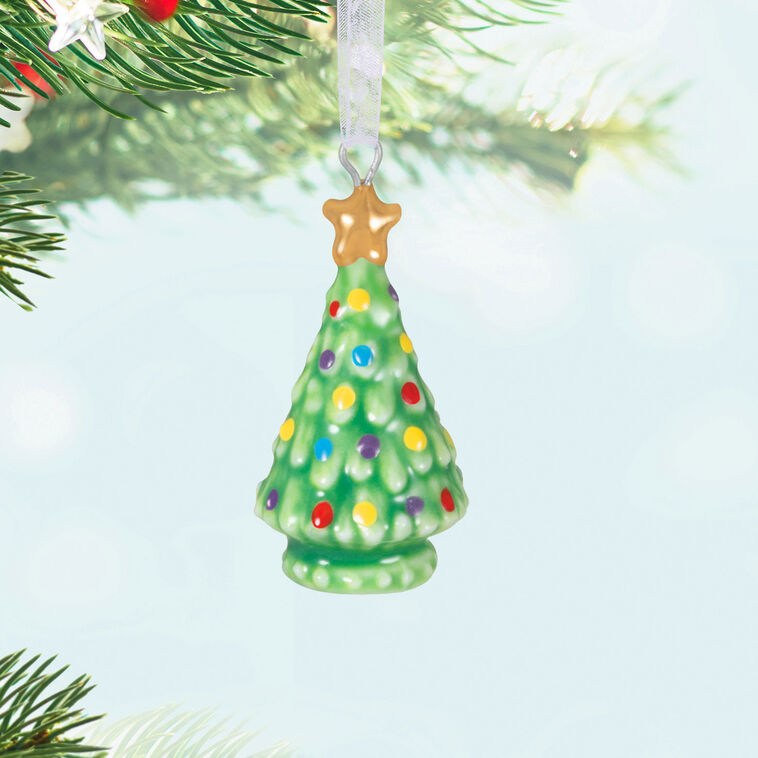 Hallmark Mini O Tiny Tree Porcelain Ornament 1"