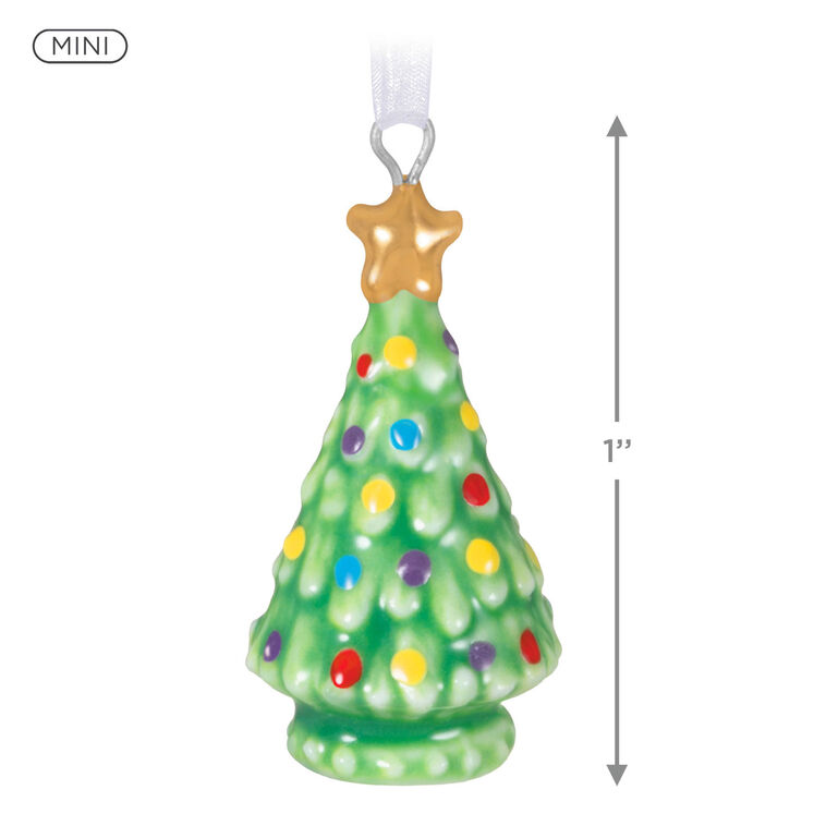 Hallmark Mini O Tiny Tree Porcelain Ornament 1"