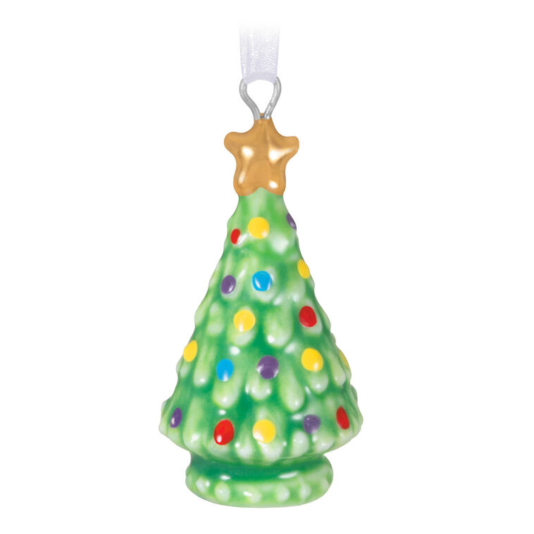 hallmark Mini O Tiny Tree Porcelain Ornament 1"