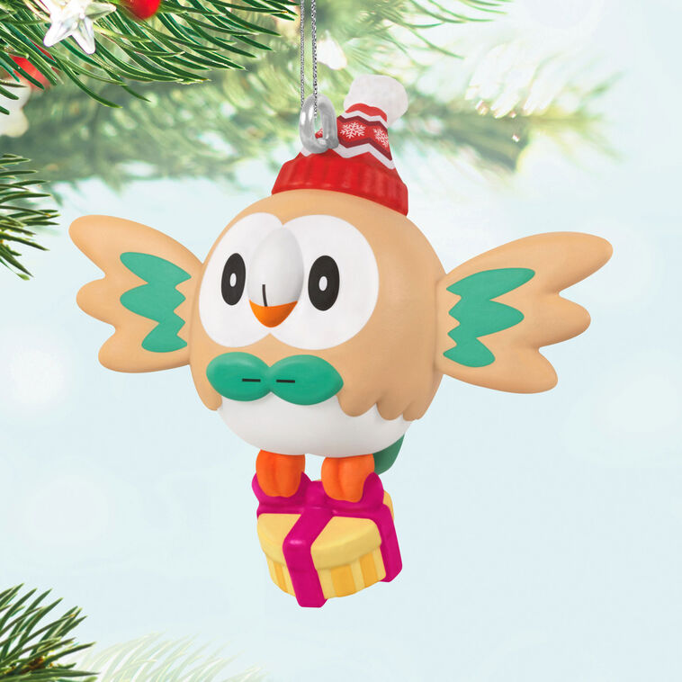 Hallmark Mini Pokémon Holiday Rowlet Ornament 1.25"