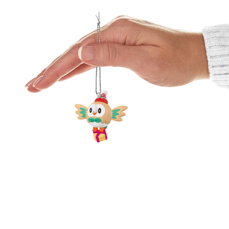Hallmark Mini Pokémon Holiday Rowlet Ornament 1.25"