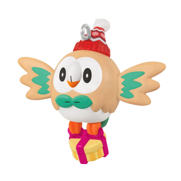 hallmark Mini Pokémon Holiday Rowlet Ornament 1.25"
